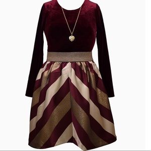 Girls long sleeve holiday dress